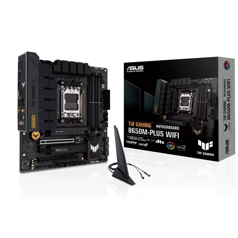 Материнская плата ASUS TUF GAMING B650M-PLUS WIFI Heavy Cannon, совместима с CPU AMD 7700X
