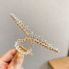 Metal advanced elegant shark, hairgrip, crab pin, brand big hair accessory, high-quality style, South Korea