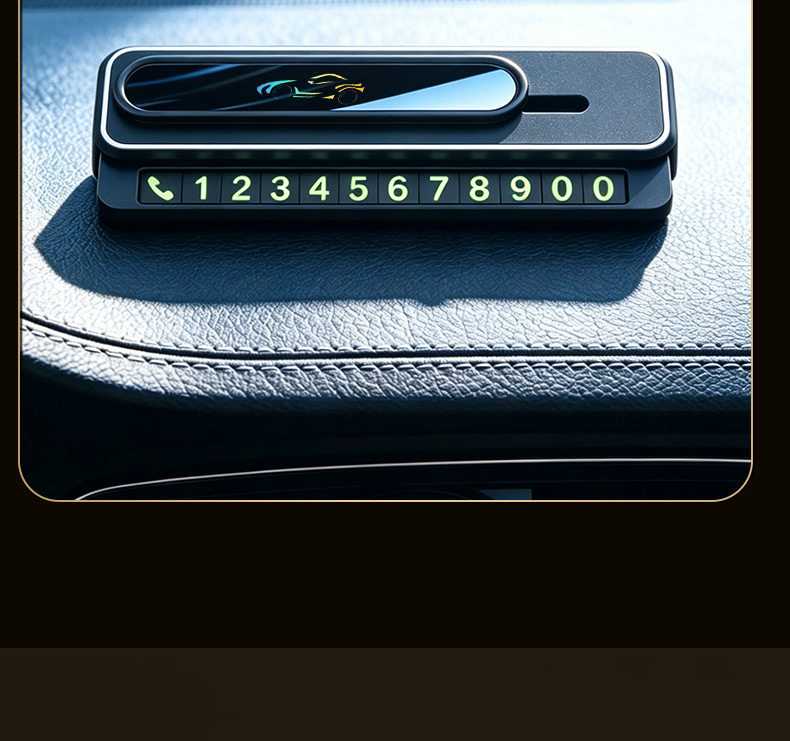 2026 New Model Temporary Parking and Car Moving Phone Number Plate, High-End, for Girls, Car-Specific, Trendy, with Hidden Number Feature