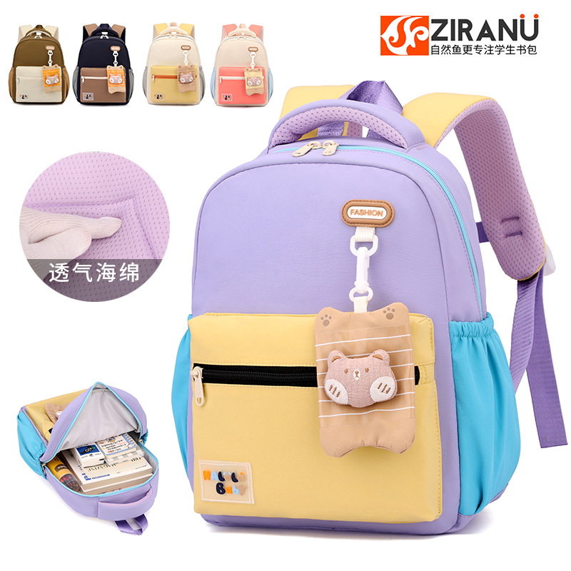 Mochila de pescado natural para niños en jardín de infantes bolsas escolares para niños y niñas mochila de moda ultraligera para estudiantes de primaria