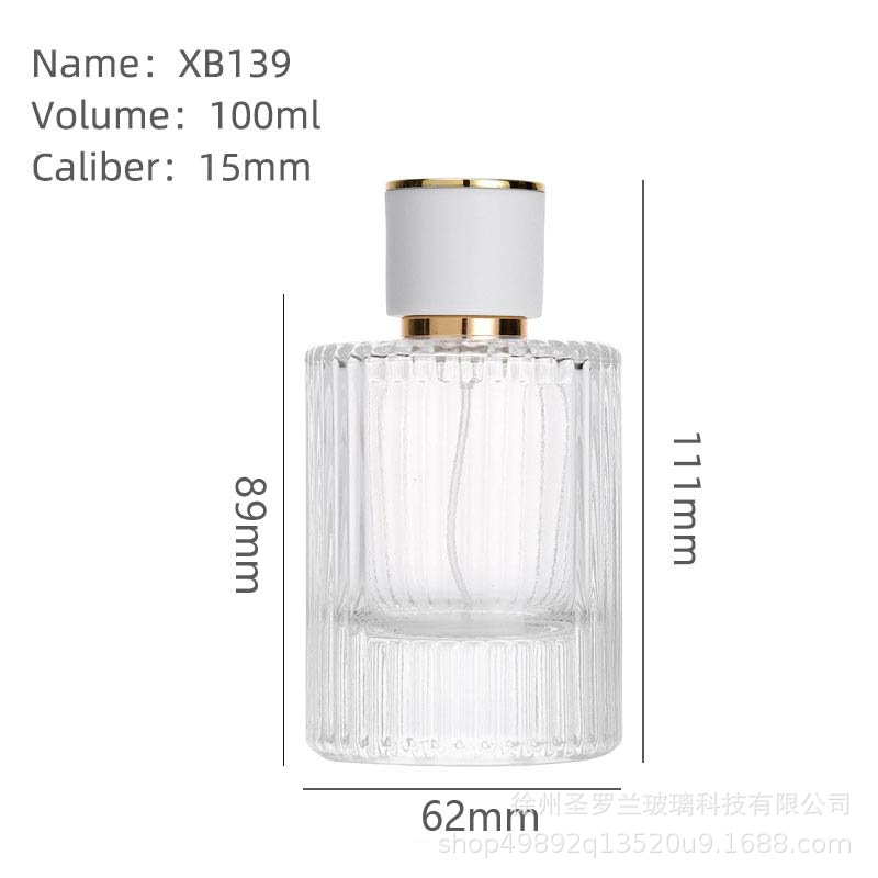 Botella vacía en aerosol botella de vidrio de perfume con bayoneta de 50ml