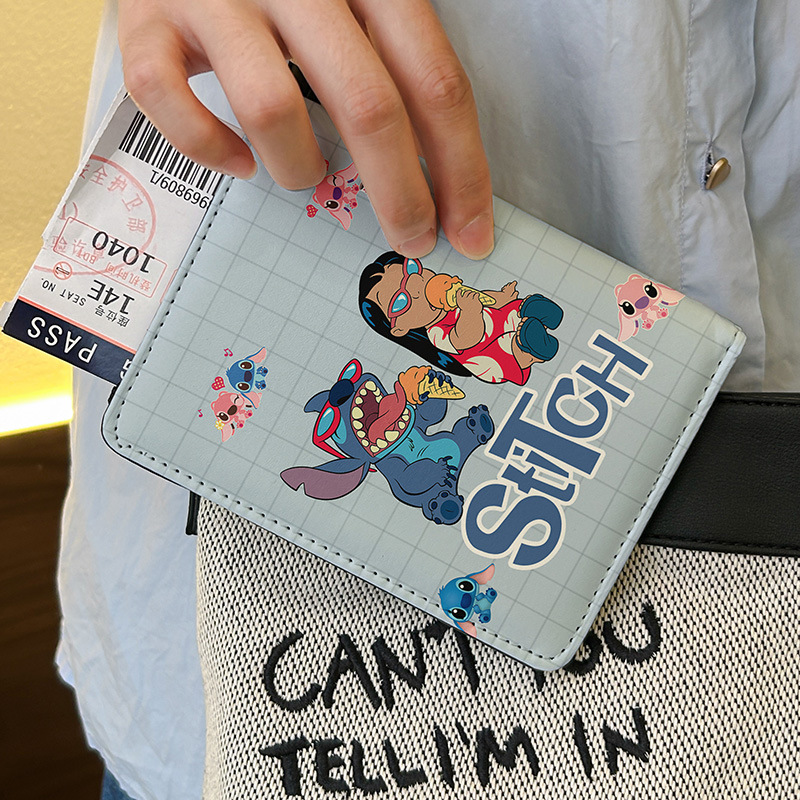 Star Baby Stitch Cartoon Pasaporte Clip Bolsa de certificados cubierta multifuncional bolsa de tarjetas para viajar al extranjero portátil