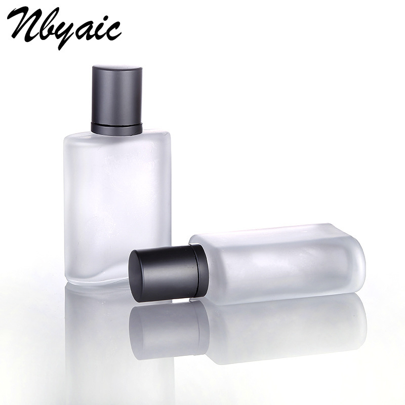 現物B002-30ML 50ml 100ml蒙砂ガラス瓶香水スプレー瓶分注瓶灰色電化アルミニウム|undefined