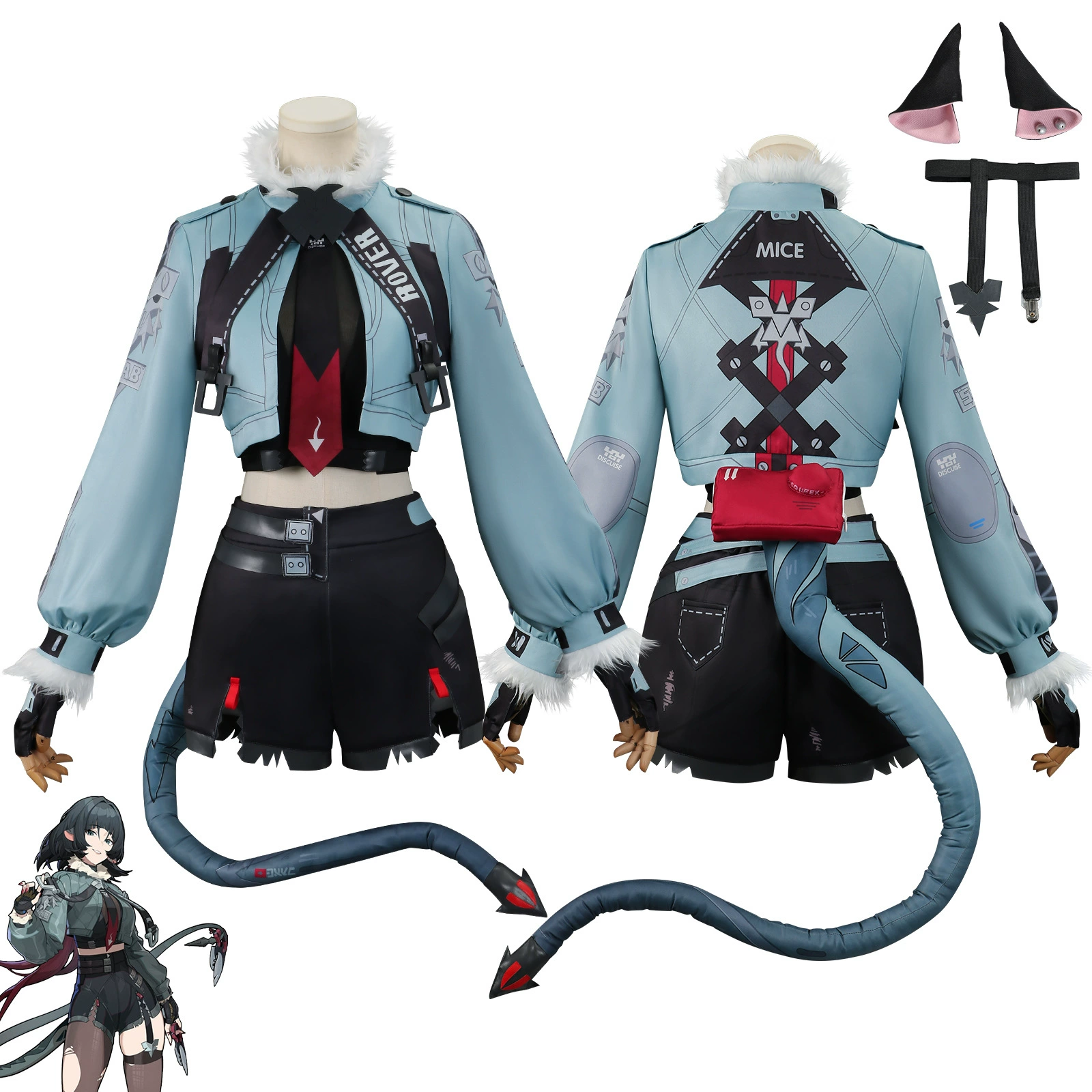 Новый Silu Jue District Zero Jiandu Cos служение Криминалистическая служебная группа Rat Girl Cosplay одежда двухмерная анимация сервер