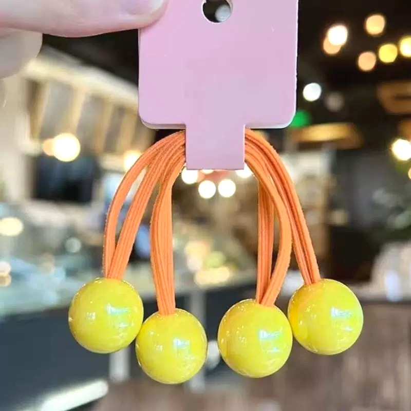Coreana de color caramelo de alta calidad correa larga anillo de cabello bola princesa no lesiones de cabello color nuevo