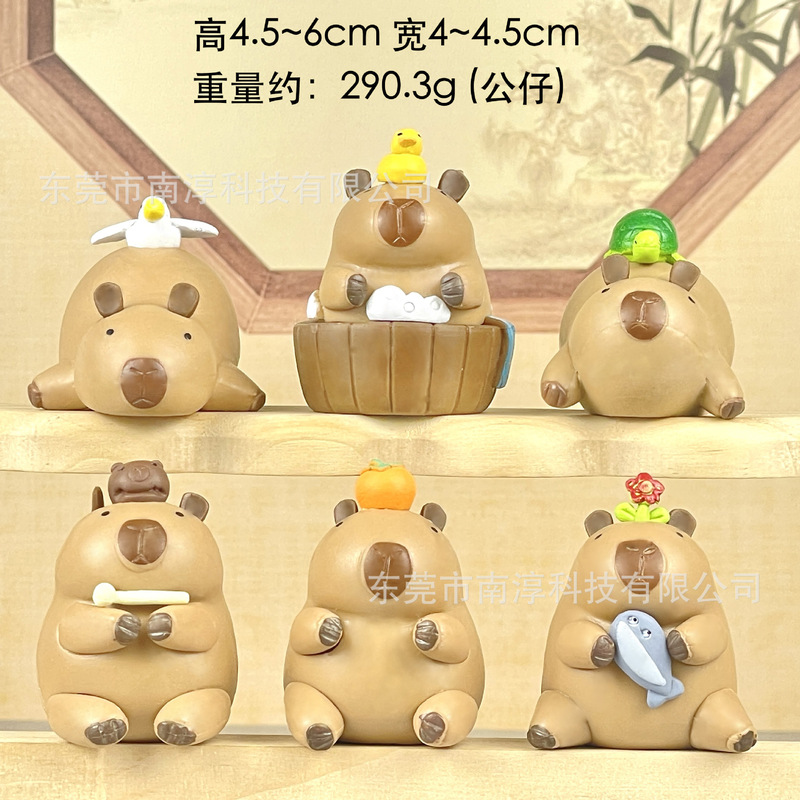 秋千卡皮巴拉盲盒手办小憨豆可爱水豚卡通摆件扭蛋机公仔批发代发|undefined