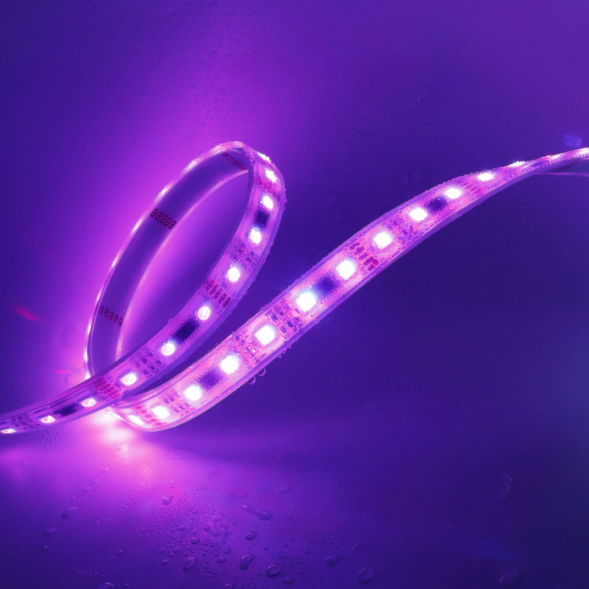 Программируемая интеллектуальная световая полоса 5050RGB DMX512 низкое напряжение 12В для наружной водонепроницаемой инженерии, светодиодная лента