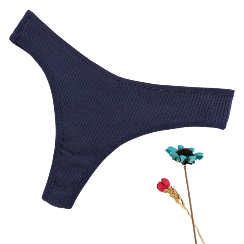 Puro algodón sexy mujeres Tanga ropa interior de moda color sólido T pantalones las calzoncillos hilo