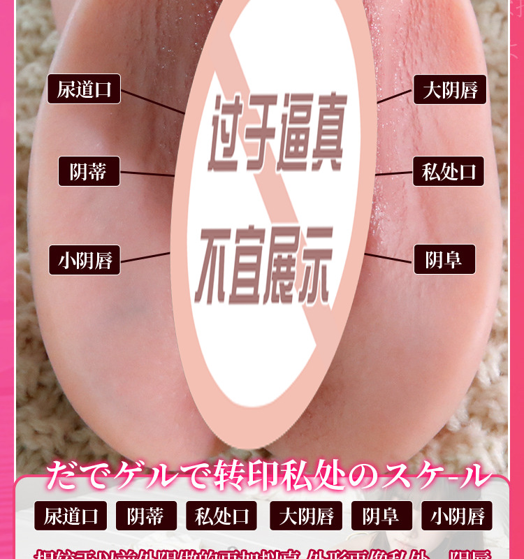 Jiuai Half-Body Silicone Male Masturbator Manual Airplane Cup — detail image 5