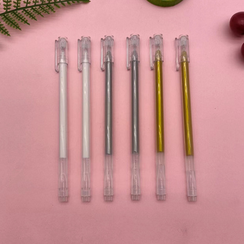High gloss gold and silver white painting pen DIY graffiti pen color hook pen black card white line stroke paint pen