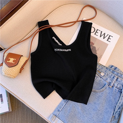 Girls street vest summer short style Internet celebrity trendy cool thin suspender top foreign style fashionable sleeveless T-shirt for middle-aged and older children