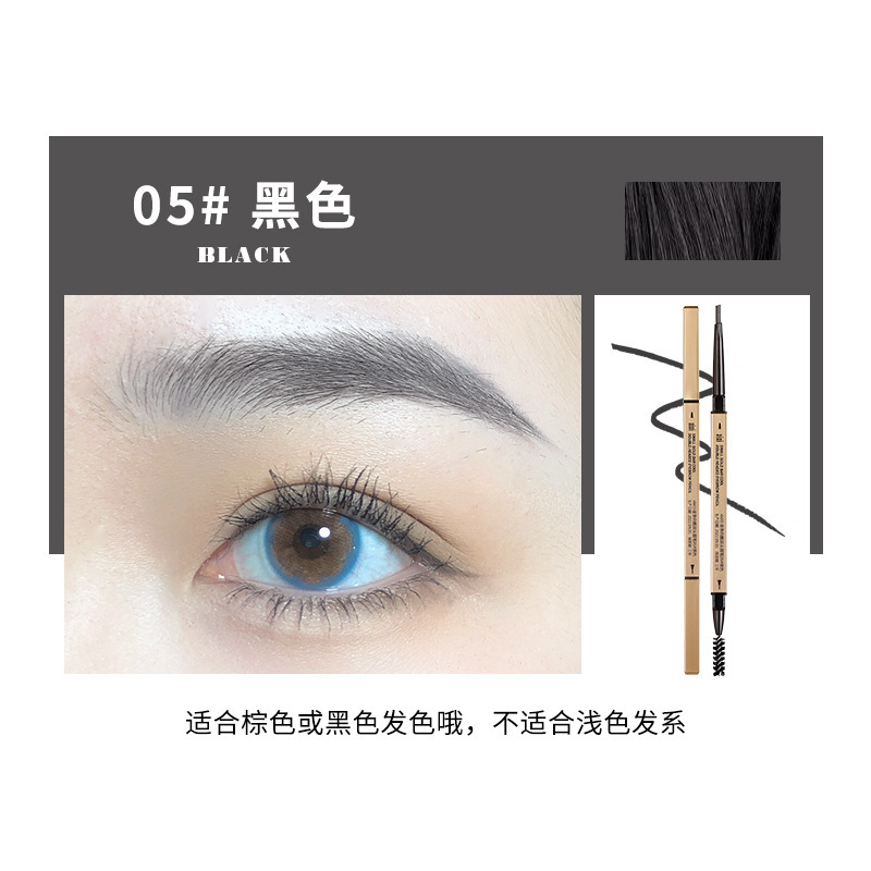 xixi 小さな金箸 シャンクー 双頭アイブロウペンシル 長持ち 防水 汗に強い にじまない 色褪せない 初心者 初心者 手頃な価格|undefined