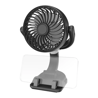 USB Car Fan with Powerful | Digər kiçik elektrik cihazlar - f5504-three-way-folding-single-head-fan-mobile-phone-holder