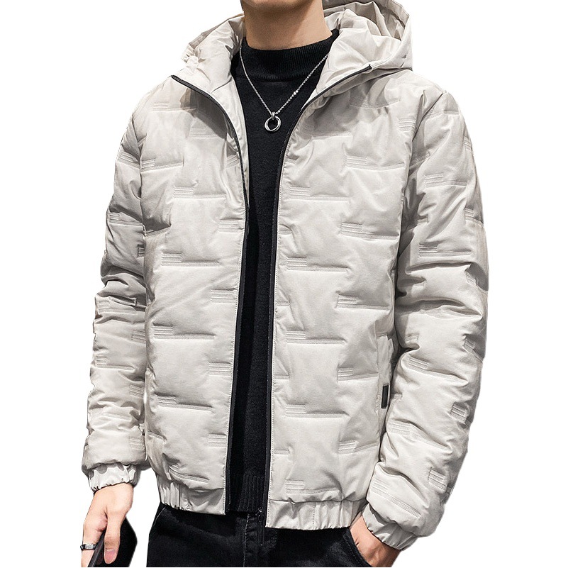 Cross-Border Size Foreign Trade Solid Color Casual Sports Thickened Warm Cotton Coat for Men Winter Korean Style Cotton Coat Hooded Cotton Jacket for Men