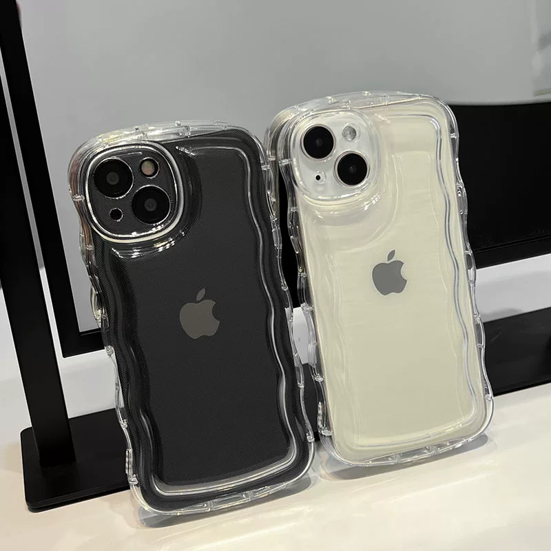 Чехол для телефона (Apple) iPhone 13, прозрачный волнистый защитный чехол, тонкий легкий