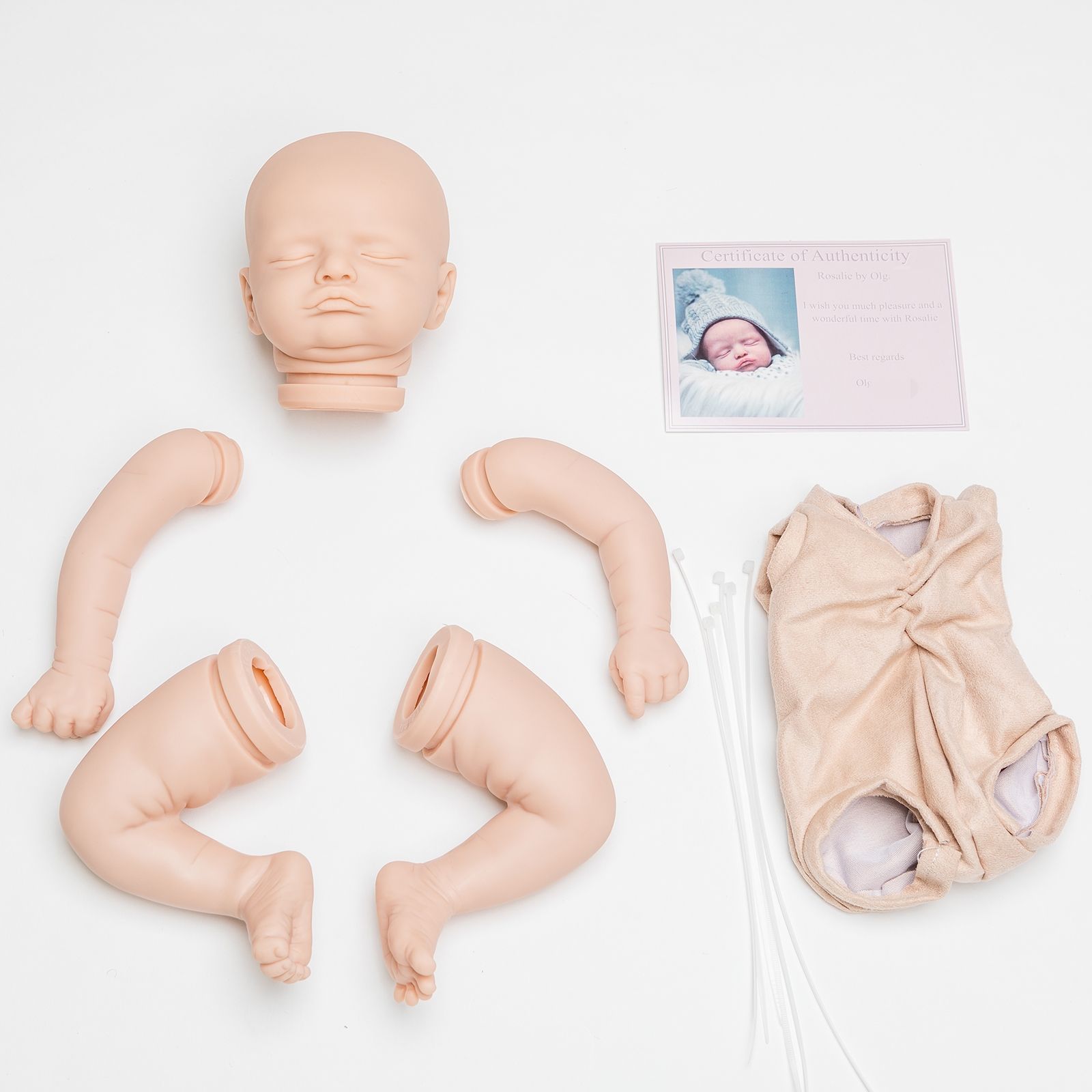 19 pulgadas renacer muñeca kit Rosalie simulación bebé renacer muñeca molde rolisa