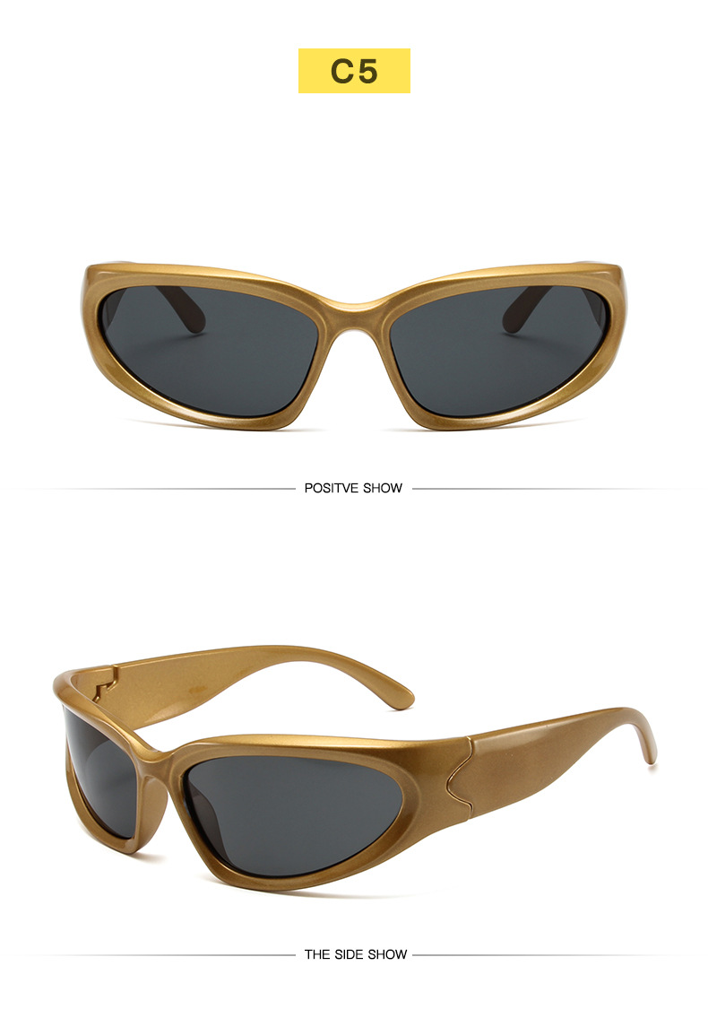 35g Weight Full Frame Glasses Structure Sunglasses Classification PC, UV400 Protection Lens Material Oval Frame Glasses Style Travel Occasion Solid Color Pattern Unisex Gender INS Style Style Grey, Black Color INS Style Solid Color PC UV400 Protection Oval Frame Full Frame Women's Sunglasses 9