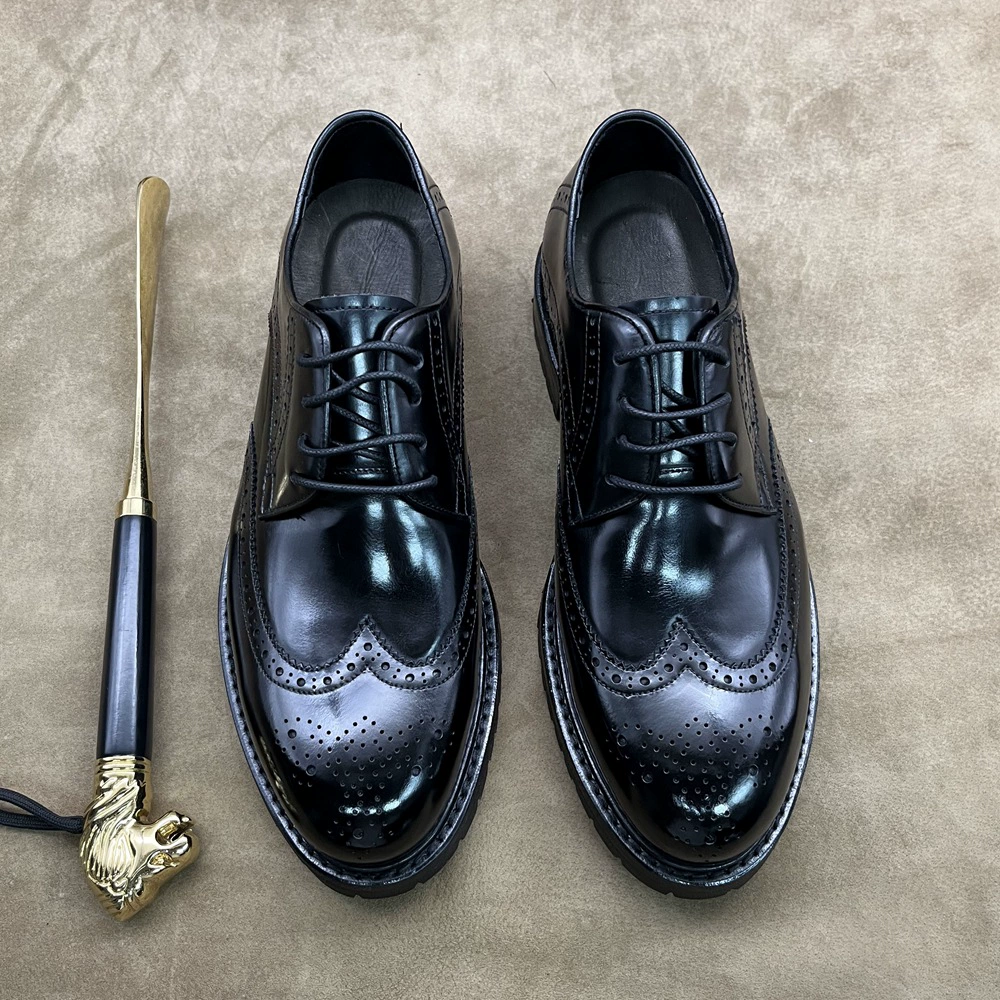 Новые высококачественные мужские кожаные туфли-броги с резным узором, для делового стиля, формальные, для костюма, рабочие, кожаные мужские туфли, туфли для жениха, туфли для джентльмена