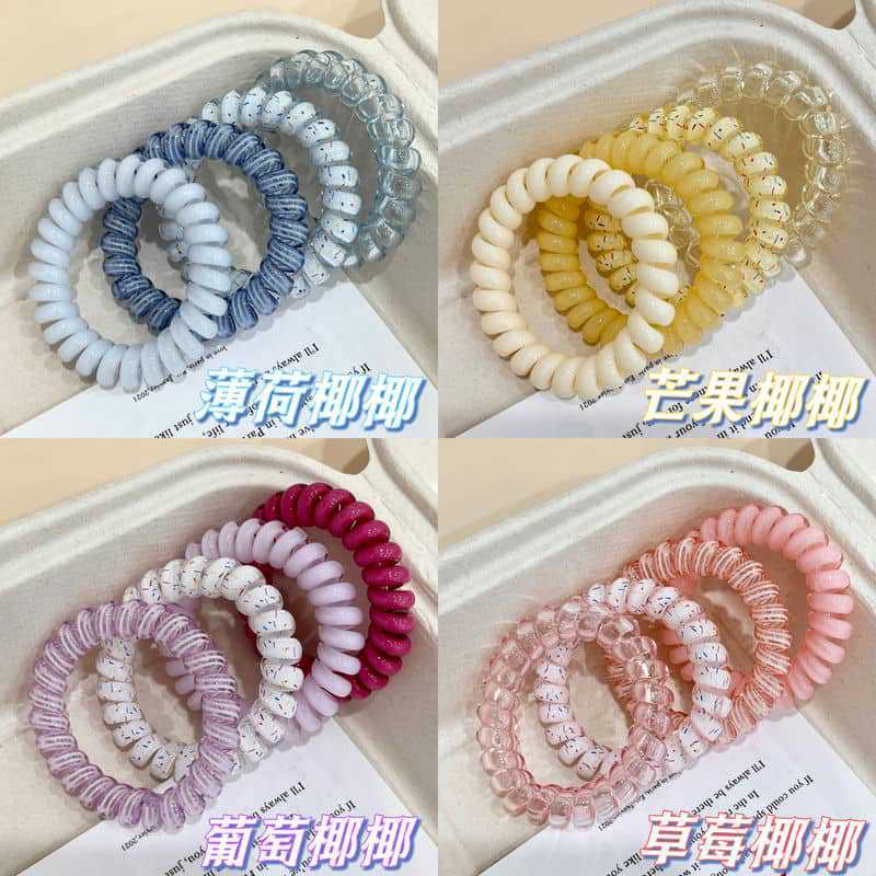 Cabeza coreana simple y de alta calidad linda línea telefónica de punto de onda de verano temperamento fresco cuerda de cabello diaria duradera