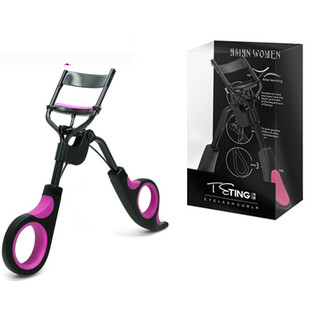 Genuine goods eyelash curler boxed two-color handle wide-angle curling eyelash curler with replacement rubber strip gasket