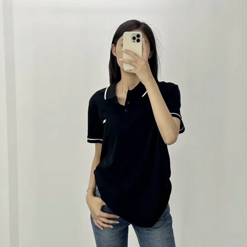 南油高商品原標celネットレッド新商品刺繍ロゴ男女ゆるい襟ビジネスロゴ半袖tシャツ|undefined