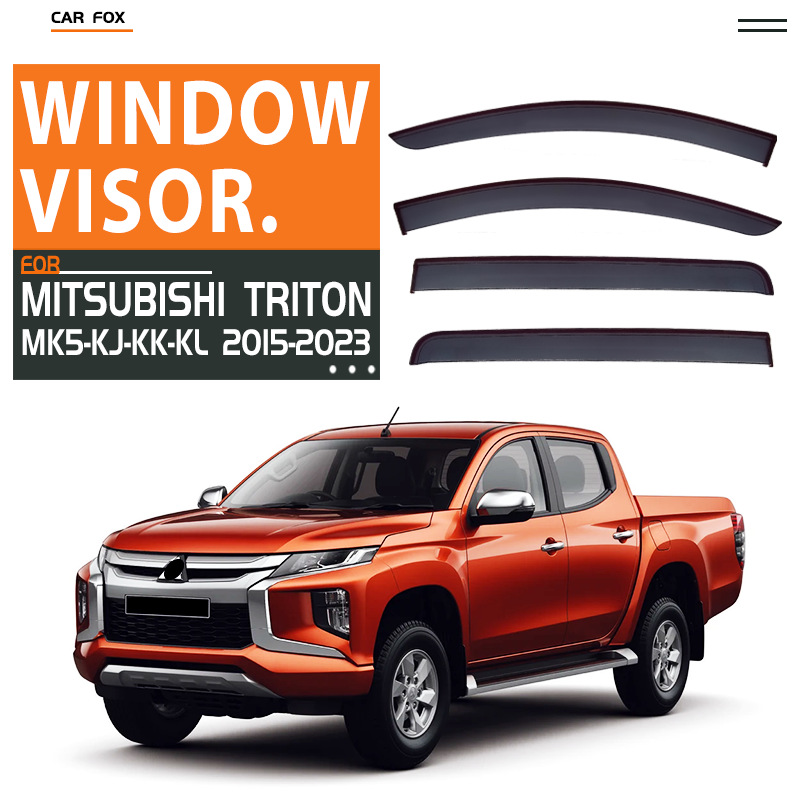 for Mitsubishi Triton Rain and Sunny Weatherboard Rain Eyebrow Mitsubishi Triton Window visor