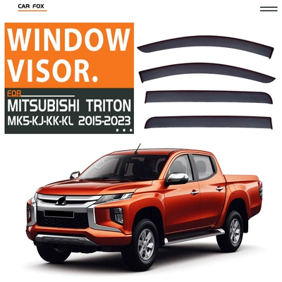 Rain shield – Triton Rain and Sunny - standard-packing-without-logo-mitsubishi-triton-chuaideng-mk5-kj-kk-kl-2015-2023-no-bright-strip-window-rain-shield