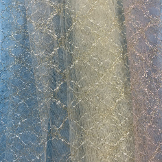 Lace Mesh Wedding Dress Children's Wear dress Fabric Nylon Gold Line Diamond Jacquard Mesh Wholesale