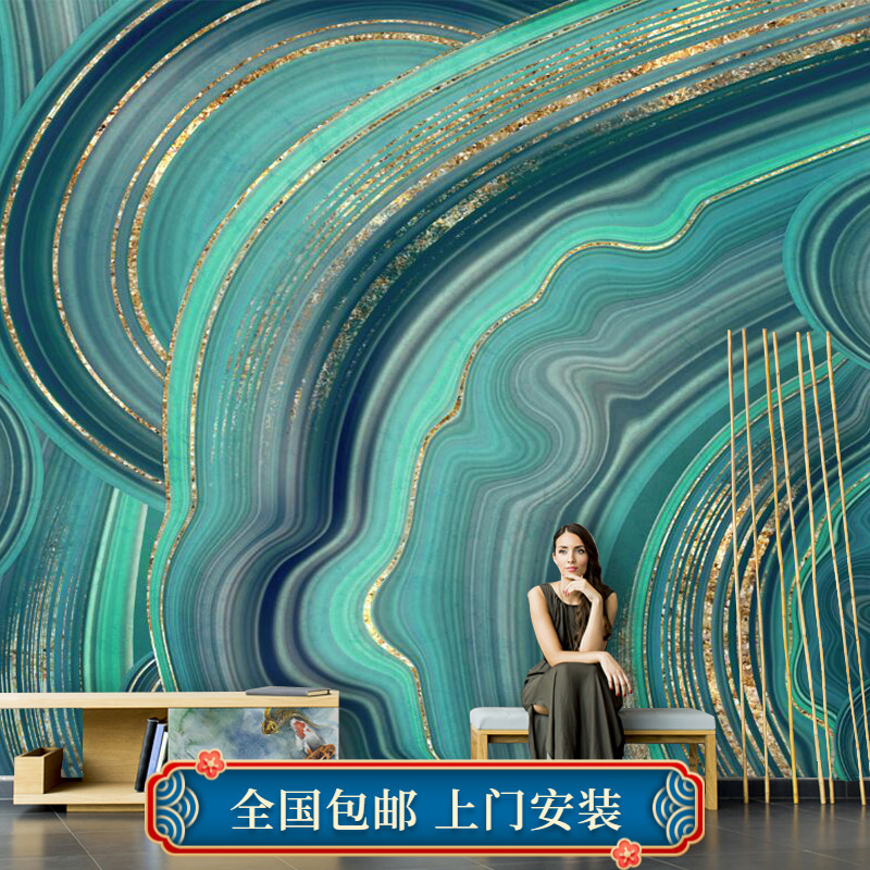 北欧3d wallpaper油画壁纸抽象客厅电视背景墙纸壁画卧室无缝墙布