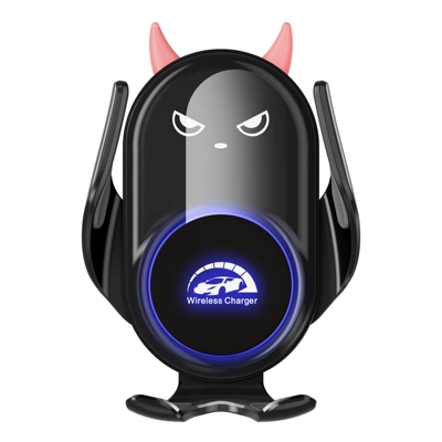 15W Wireless Fast Charging Universal | Car phone holder - d5-little-devil-black