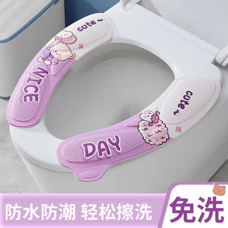 Alas Toilet Toilet Stiker Toilet Rumah Tangga Alas Toilet Universal Empat Musim Kamar Mandi Bantalan Bisa Dicuci Air Ekstra Tebal Musim Dingin