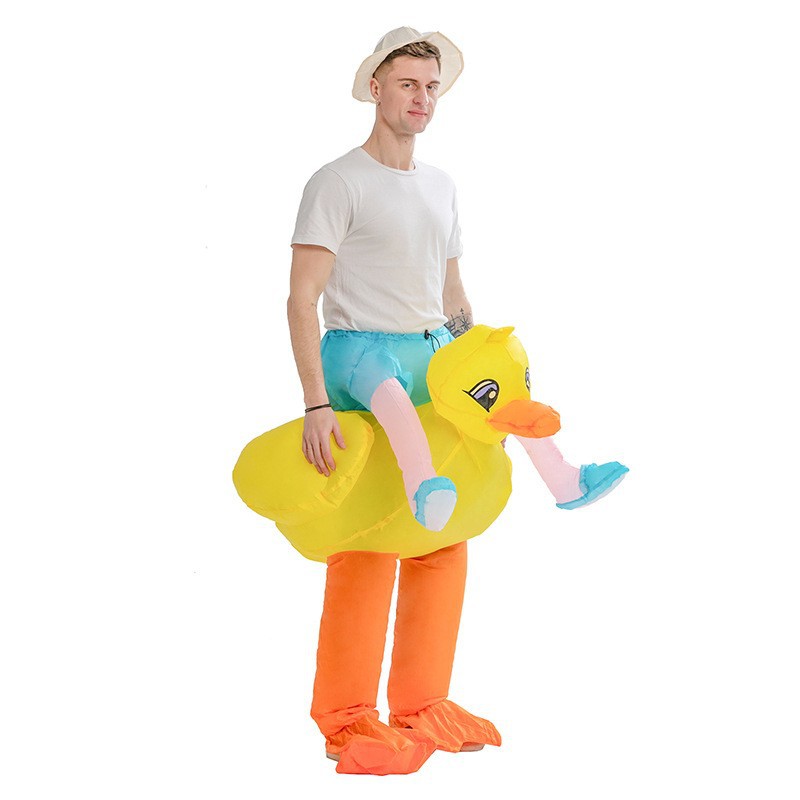 Amazon explosión impresa inflatable T-Rex disfraz Halloween multicolor T-Rex disfraz de fiesta disfraz de muñeca