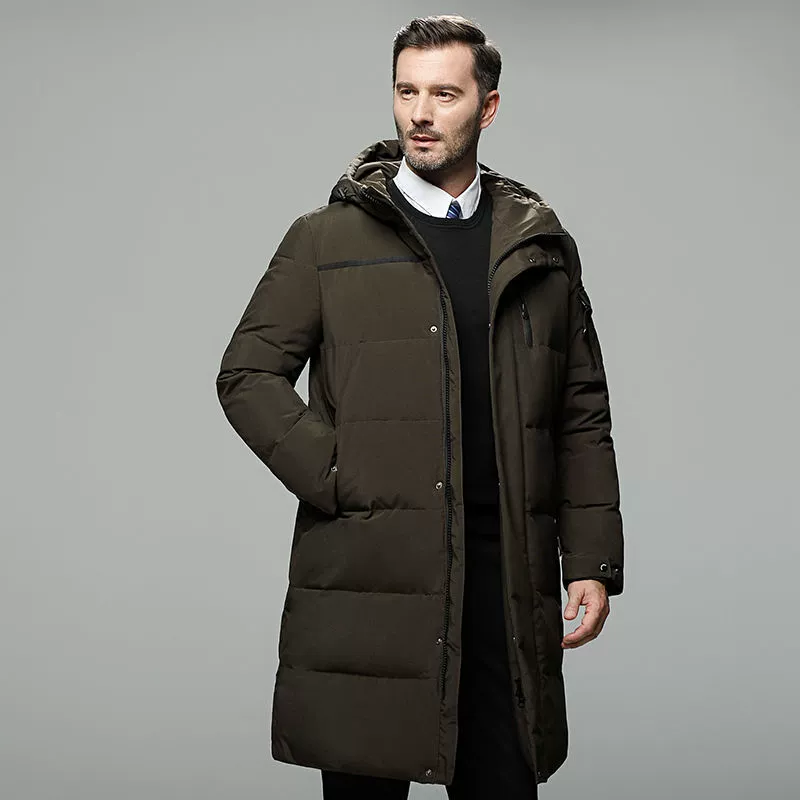 (Cross-border trading), men's long down jacket, for middle age, maxi length, increased thickness, plus size