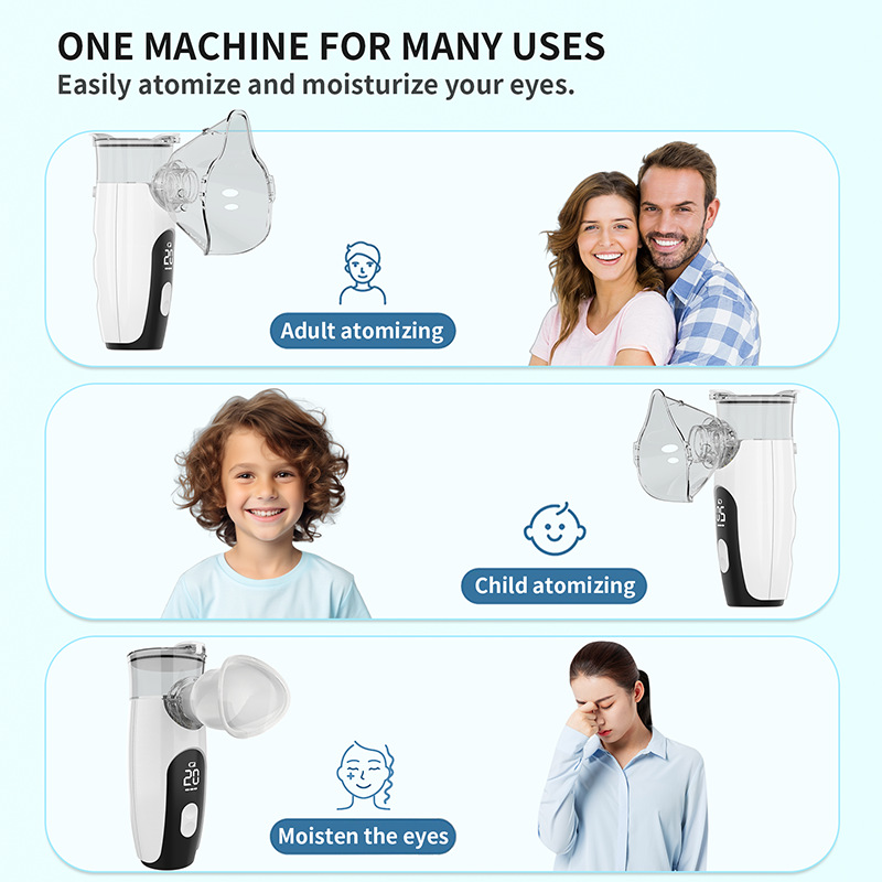 Atomizador portátil para el hogar y máquina todo en uno para hidratante de ojos, con botón silencioso, ligero, de malla fina y niebla fina, para niños, de fabricante transfronterizo.