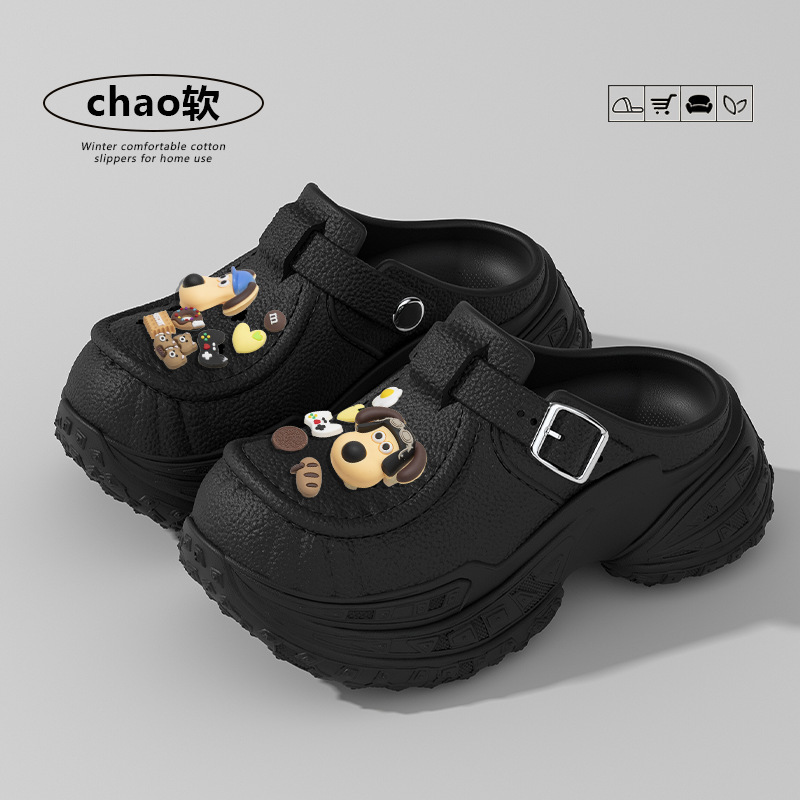 Eva Hole Shoes Women's 2025 New Thick Sole Increased Outer Wear Non-slip All-match Shit Feeling Baotou Sandals for Summer