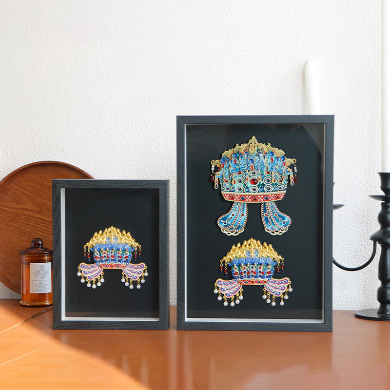 Refrigerator Magnet Wooden Frame Magnetic Collection 6inch Photo Frame Display Board Museum Magnetic Photo Frame