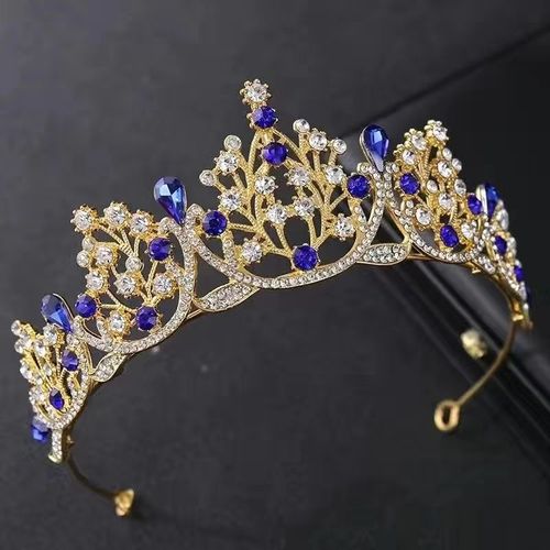 Bride Crown Headpiece Children Princess Birthday Headband Wedding Crown High-end Atmospheric Crown Production Wholesale