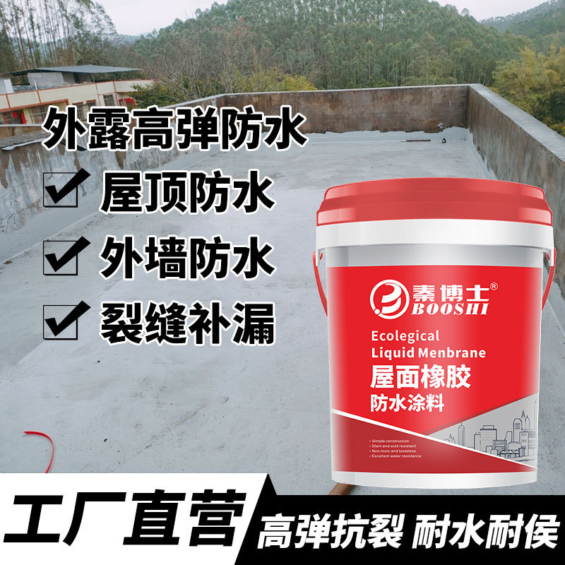 防水涂料液体卷材屋顶补漏材料墙体裂缝外墙楼顶漏水老 房子防水