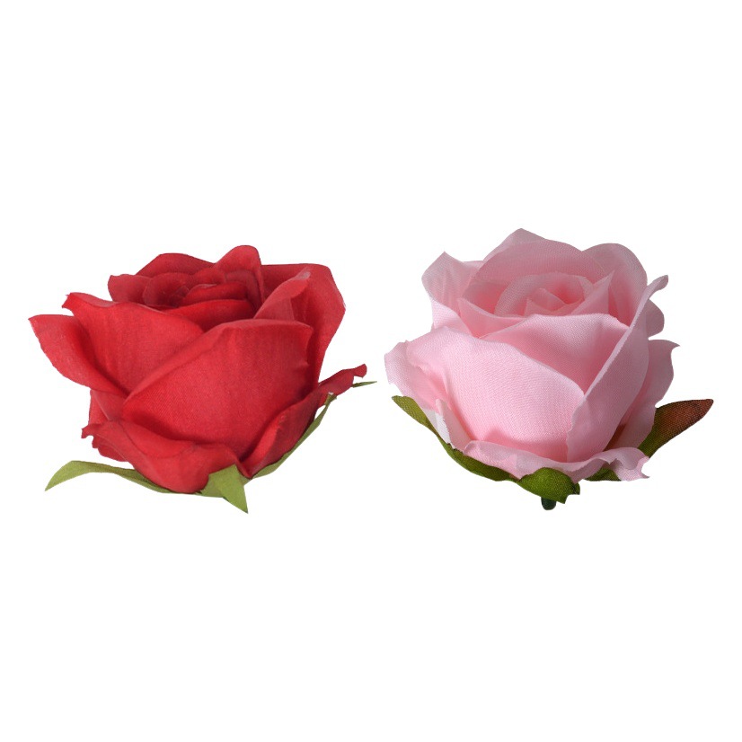 Artificial Rosa flor cabeza boda decoración flor pared Arco artificial hecho a mano Flor de seda al por mayor pequeña París