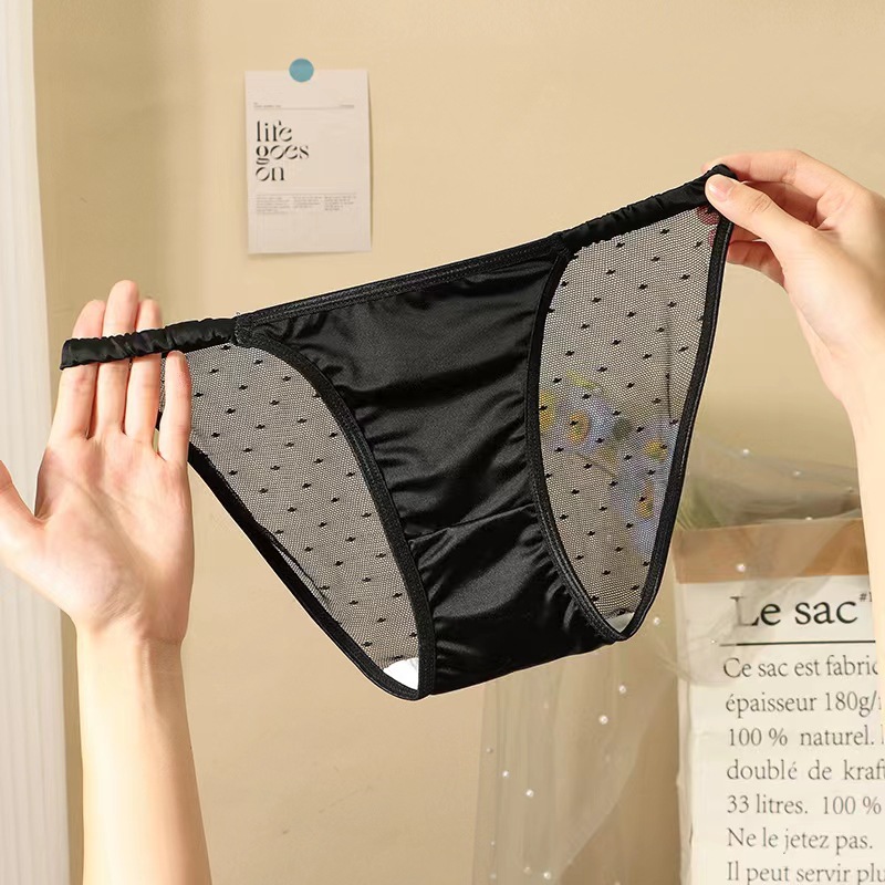 Nuevo estilo de ropa interior sexy encaje sin costuras de algodón entrepierna delgada transpirable Mediados de cintura sin costuras cómodos calzoncillos de las mujeres