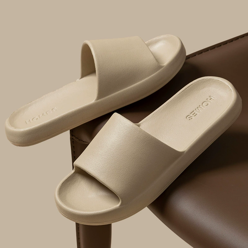 Мужские нескользящие тапочки 2025, новые летние домашние для ванной комнаты, EVA, без запаха, с толстой подошвой, сандалии