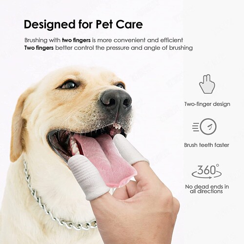 Non-woven finger cots for pet brushing, dog teeth and oral cleaning tools, cleanable cat finger toothbrushes