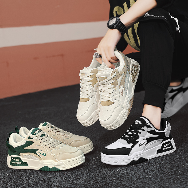 Huili estilo universitario americano popular zapatos de estudiantes transpirables cómodos zapatos de suela gruesa color de trabajo zapatos de viaje de negocios para hombres