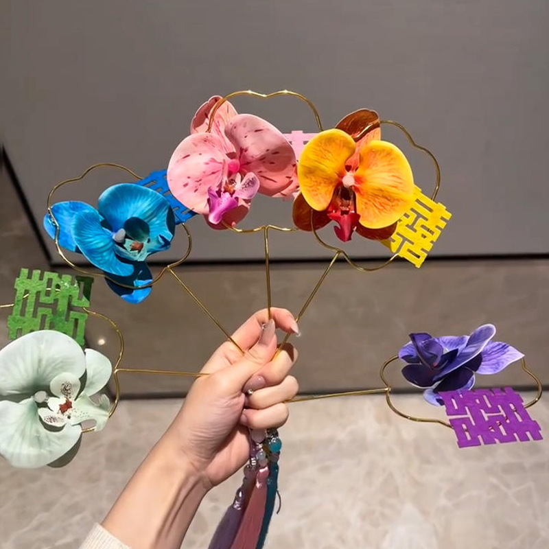 Bride's Wedding Morning Robe, Xiuhe Fan, Photo Props, Bridesmaid Sisters' Wedding Photo Props, Small Fan