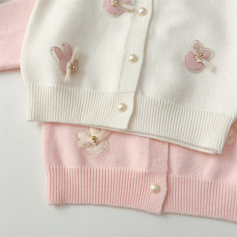 2024 Autumn/Winter New Tutu Long Sleeve Round Neck Solid Color Coat Children's Puff Skirt Two Piece Set Princess Style_voghion.com