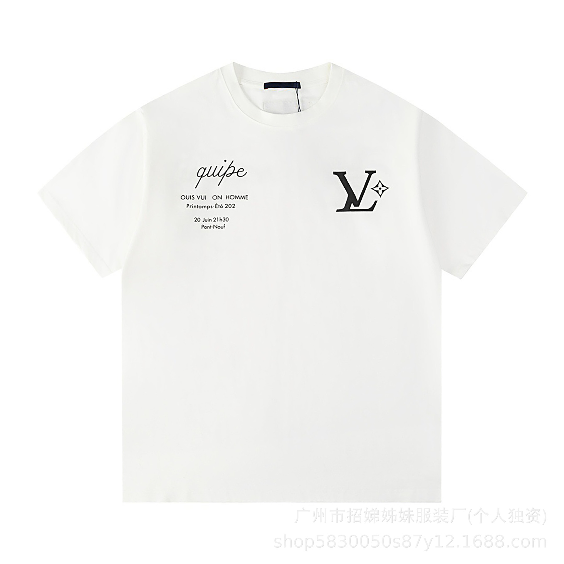 ロバ家高バージョンL家25新社員限定半袖tシャツ潮牌アルファベットプリント男女モデルゆるい半袖