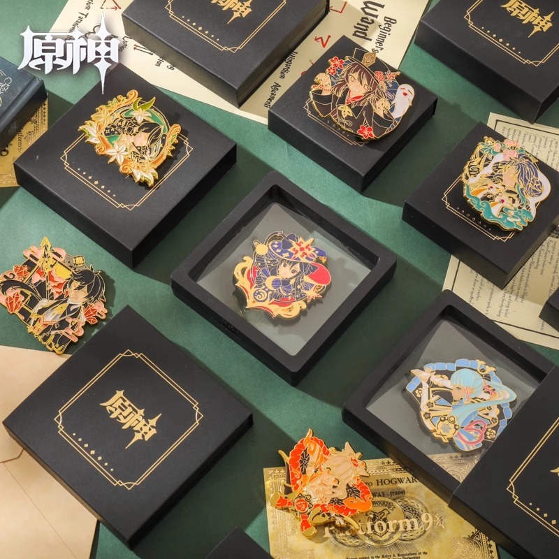 特別クリアランスクロスボーダーメタル原神ブローチアニメーション周辺二次元漫画かわいいバッジアクセサリーピン|undefined