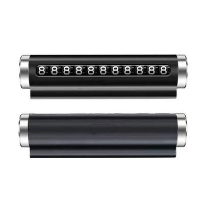 High-End Car Temporary Parking Number Nömrəli dayanma kartı - black-11x3cm