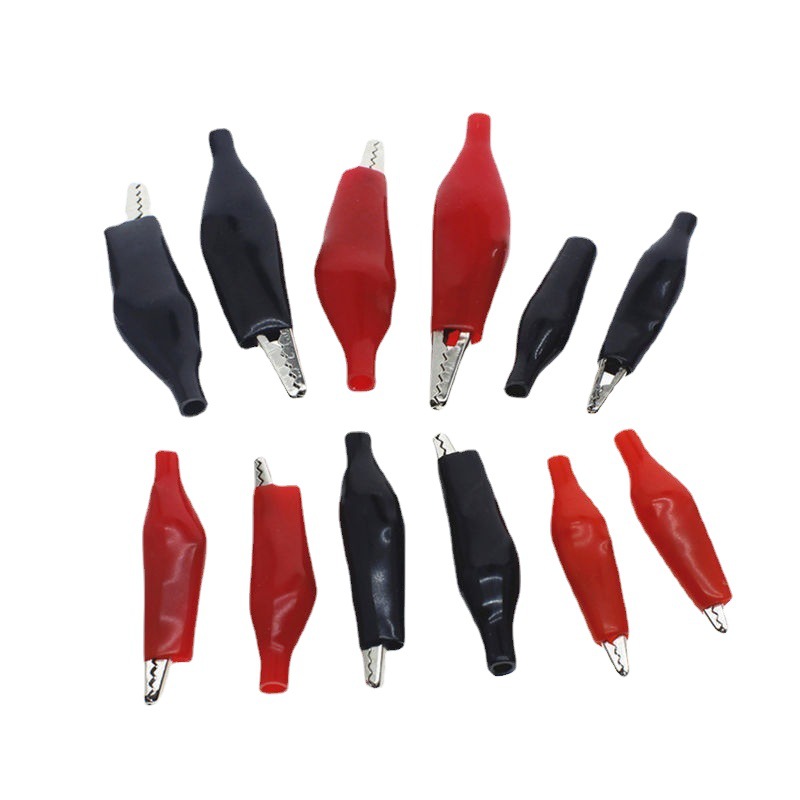 Alligator clip with wire crocodile clip small battery power supply clip test clip large medium small pure copper clip