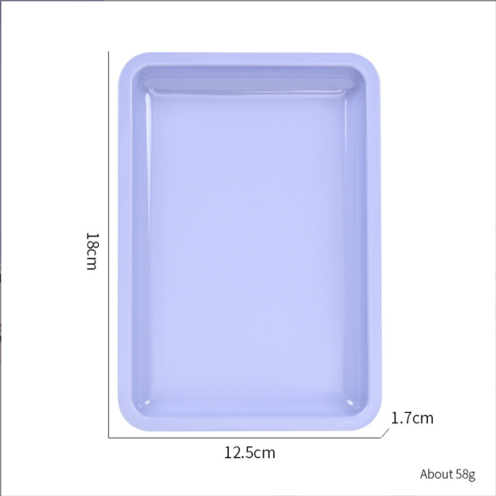 Bandeja de joyería de acero inoxidable, bandeja de almacenamiento de herramientas de escritorio para uñas, bandeja de metal, variedad al por mayor